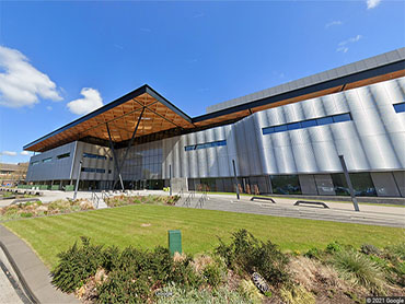 An image showing the outside of the National Automotive Innovation Centre in Warwick, UK