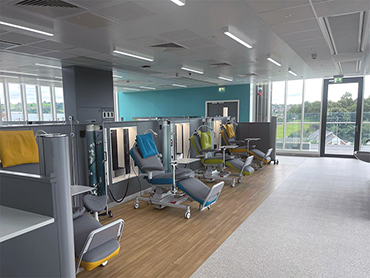 Preview image showing the inside of the new Ulster Hospital Chemotherapy Unit